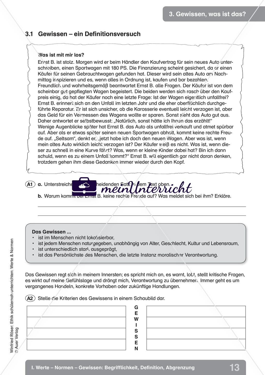 Werte – Normen – Gewissen: Begrifflichkeit, Definition, Abgrenzung Preview 10