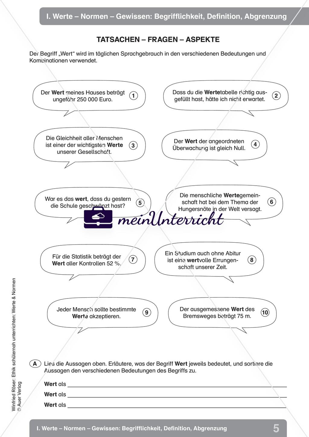 Werte – Normen – Gewissen: Begrifflichkeit, Definition, Abgrenzung Preview 2
