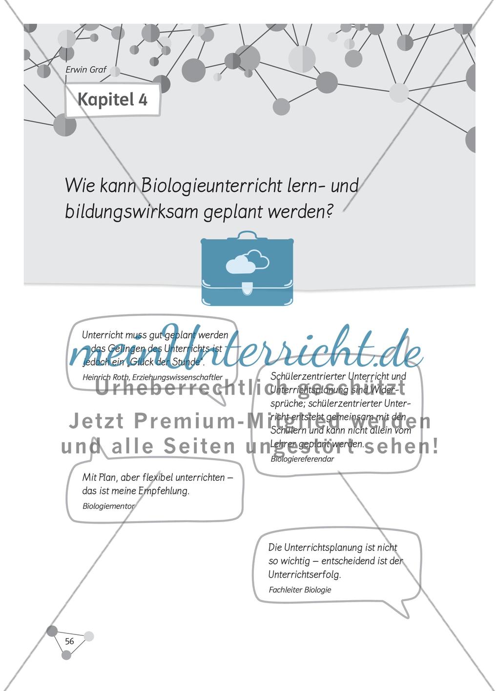 Wie kann Biologieunterricht lern- und bildungswirksam geplant werden? Preview 1
