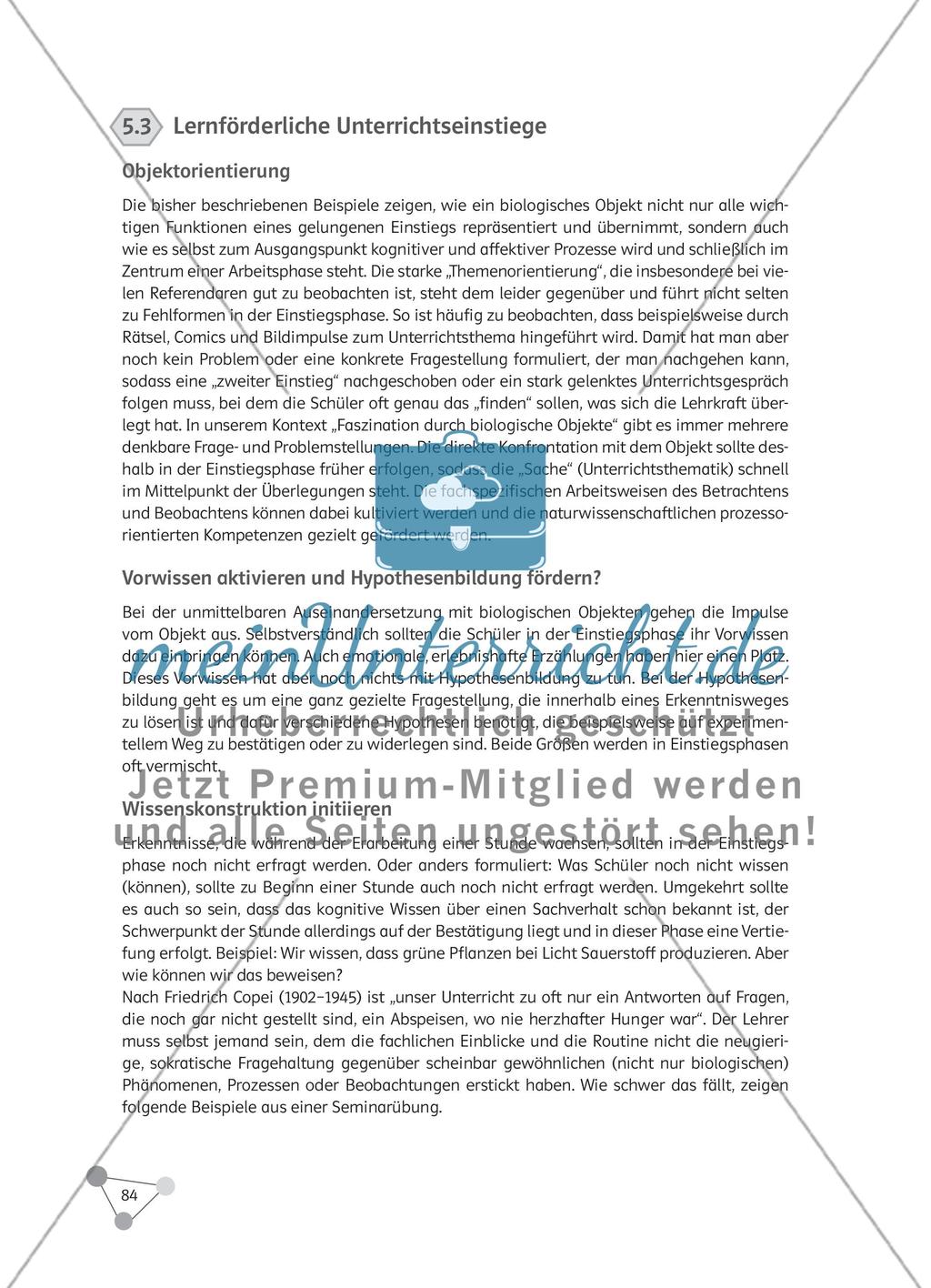 Warum ist „Faszination Biologie“ so wichtig für lernwirksamen Unterricht und wie können Unterrichtseinstiege dem Biologieunterricht den nötigen Schwung verschaffen? Preview 7
