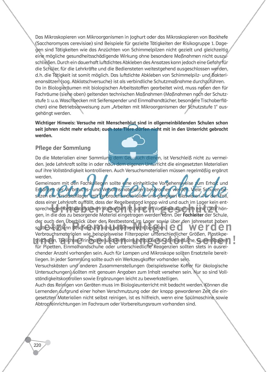 Wie können Biologiefachraum und Biologiesammlung sinnvoll gestaltet werden und die Lernwirksamkeit im Biologieunterricht fördern? Preview 12
