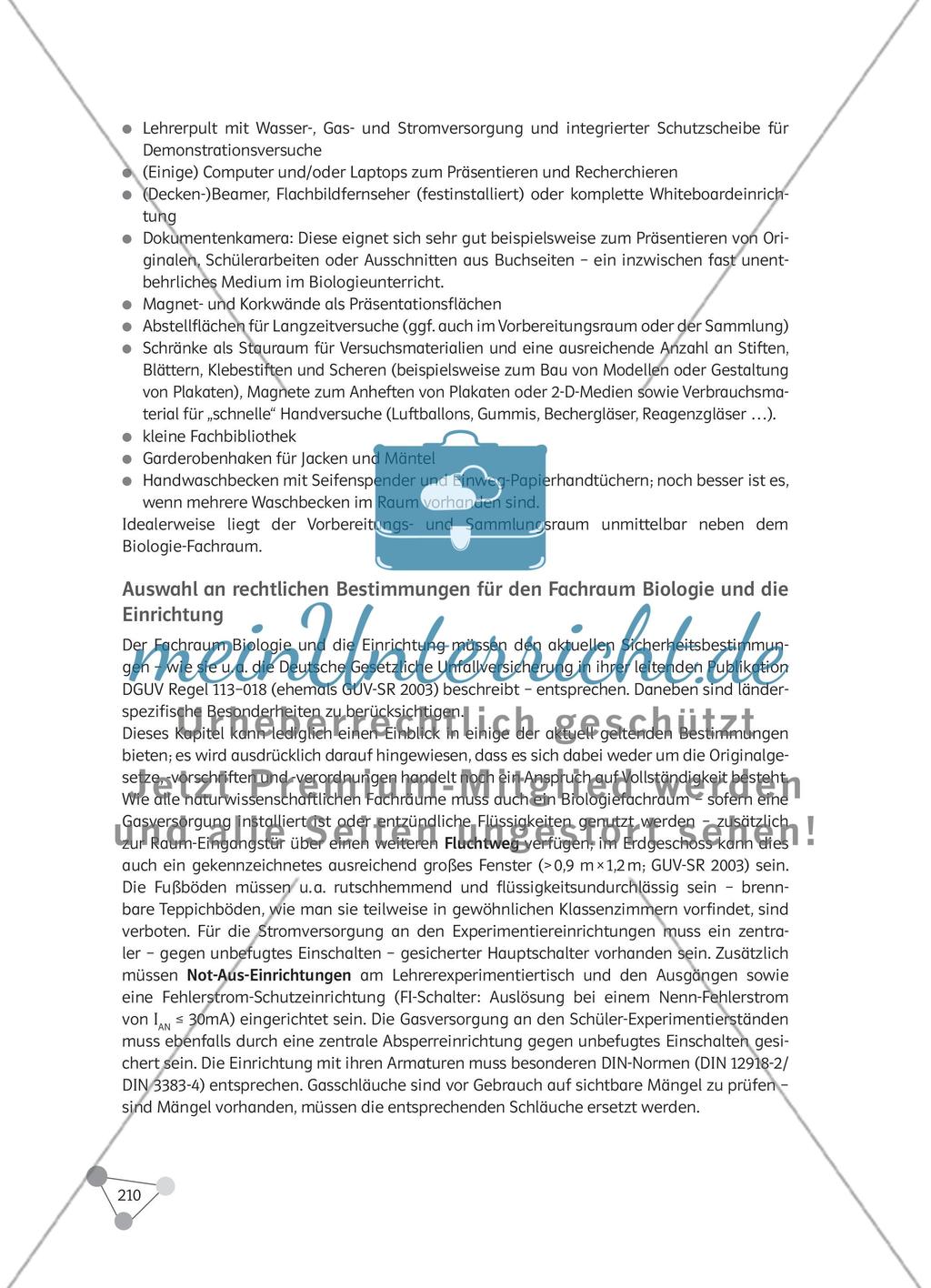 Wie können Biologiefachraum und Biologiesammlung sinnvoll gestaltet werden und die Lernwirksamkeit im Biologieunterricht fördern? Preview 2