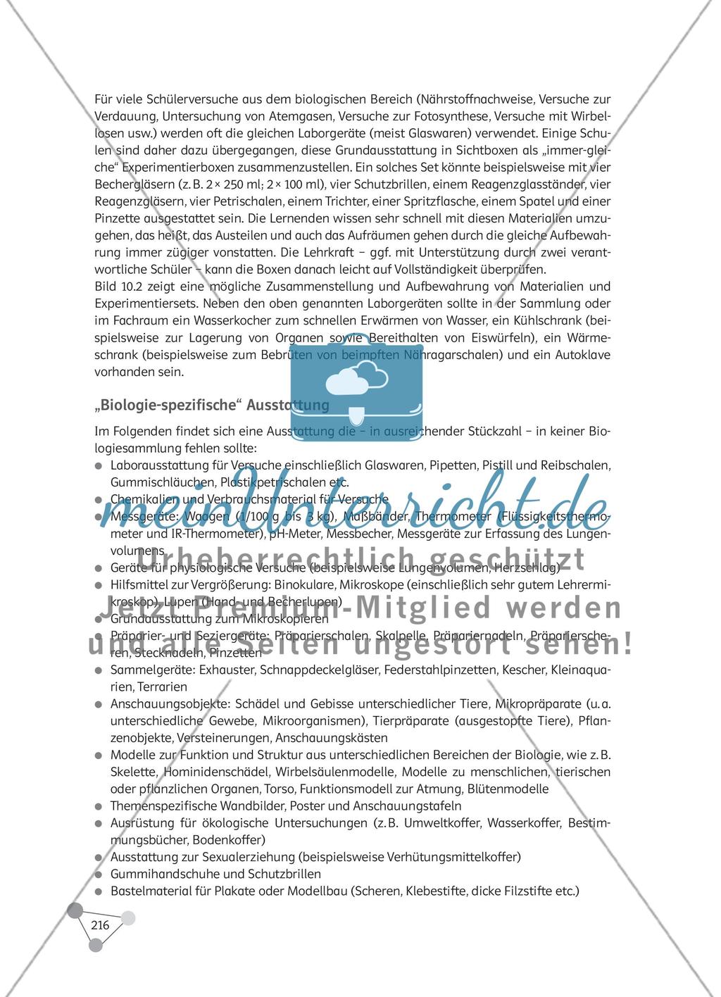Wie können Biologiefachraum und Biologiesammlung sinnvoll gestaltet werden und die Lernwirksamkeit im Biologieunterricht fördern? Preview 8