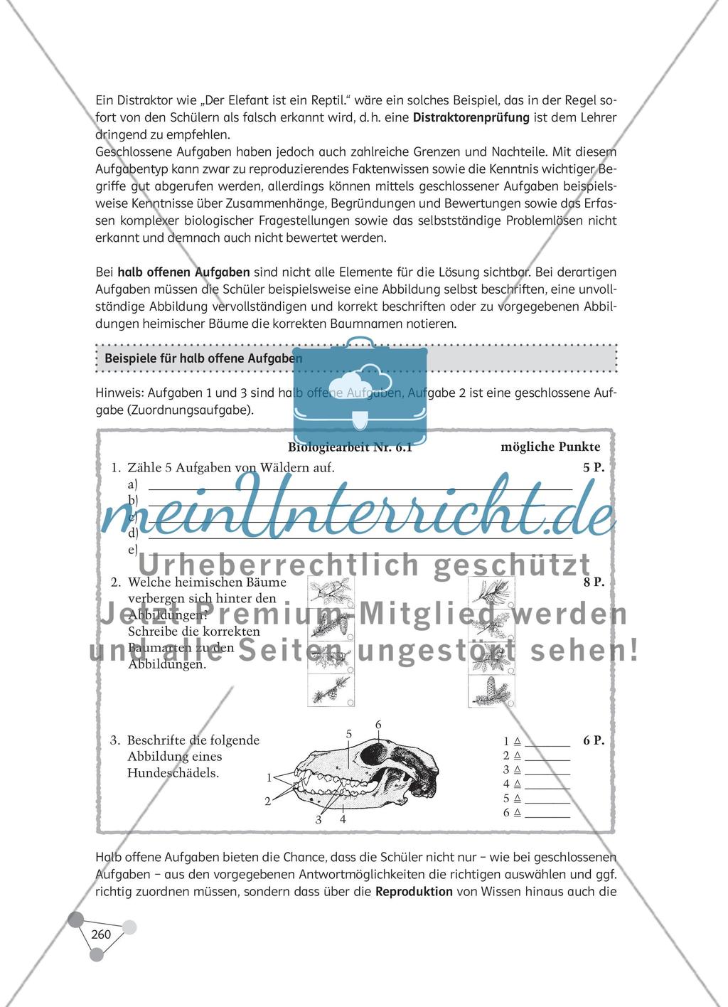 Wie können Leistungsmessung und Notengebung im Biologieunterricht erfolgen? Preview 13