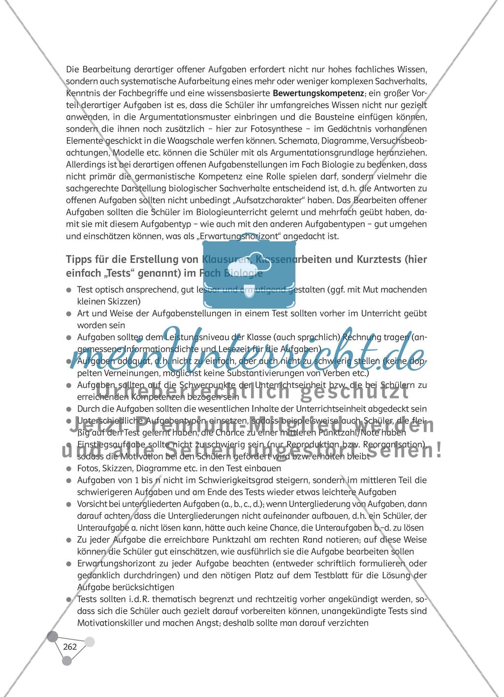 Wie können Leistungsmessung und Notengebung im Biologieunterricht erfolgen? Preview 15