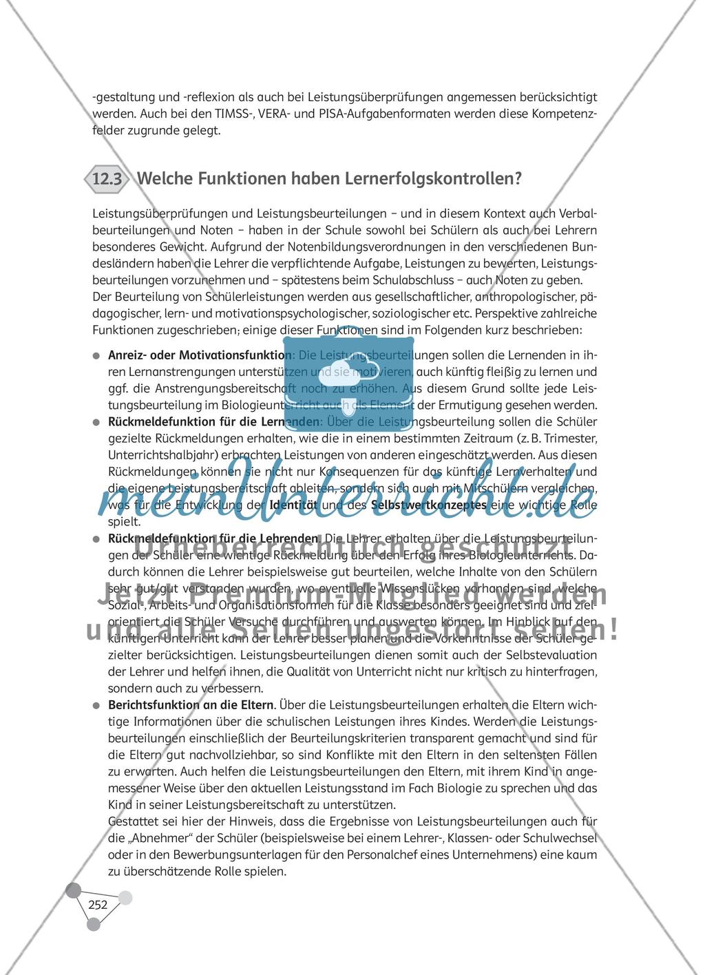 Wie können Leistungsmessung und Notengebung im Biologieunterricht erfolgen? Preview 5