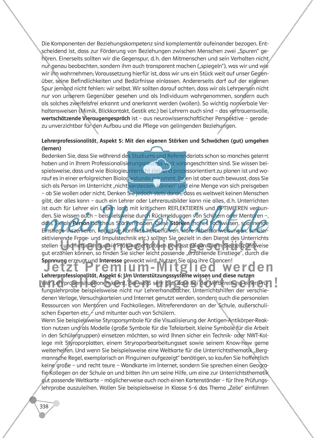 Wie gehe ich eine Prüfungslehrprobe im Fach Biologie professionell an und welche Aspekte helfen mir bei der Vorbereitung der Biologielehrprobe? Preview 13