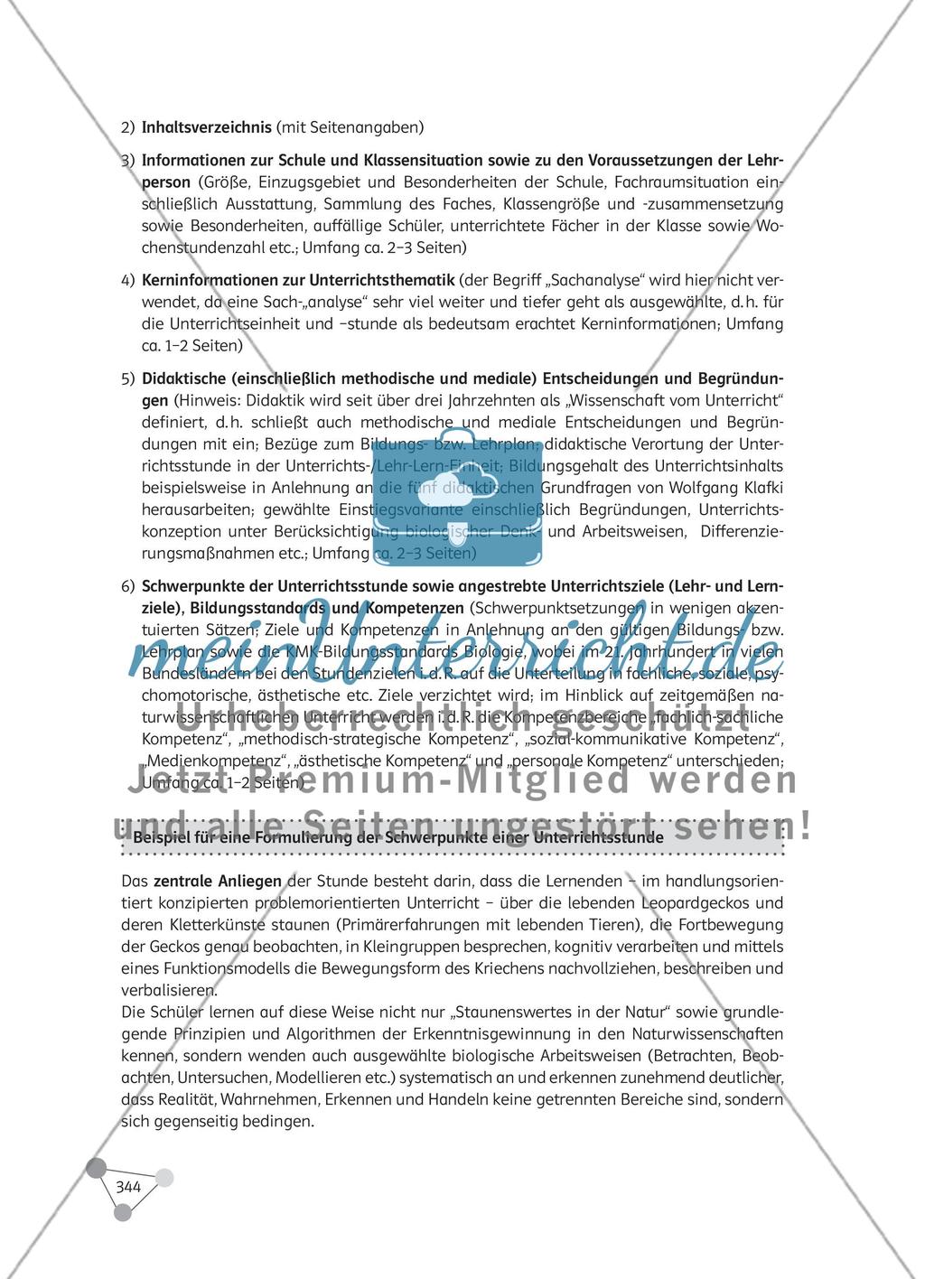 Wie gehe ich eine Prüfungslehrprobe im Fach Biologie professionell an und welche Aspekte helfen mir bei der Vorbereitung der Biologielehrprobe? Preview 19
