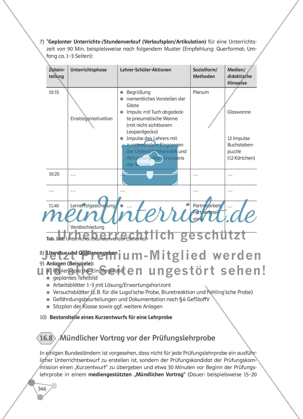 Wie gehe ich eine Prüfungslehrprobe im Fach Biologie professionell an und welche Aspekte helfen mir bei der Vorbereitung der Biologielehrprobe? Preview 21