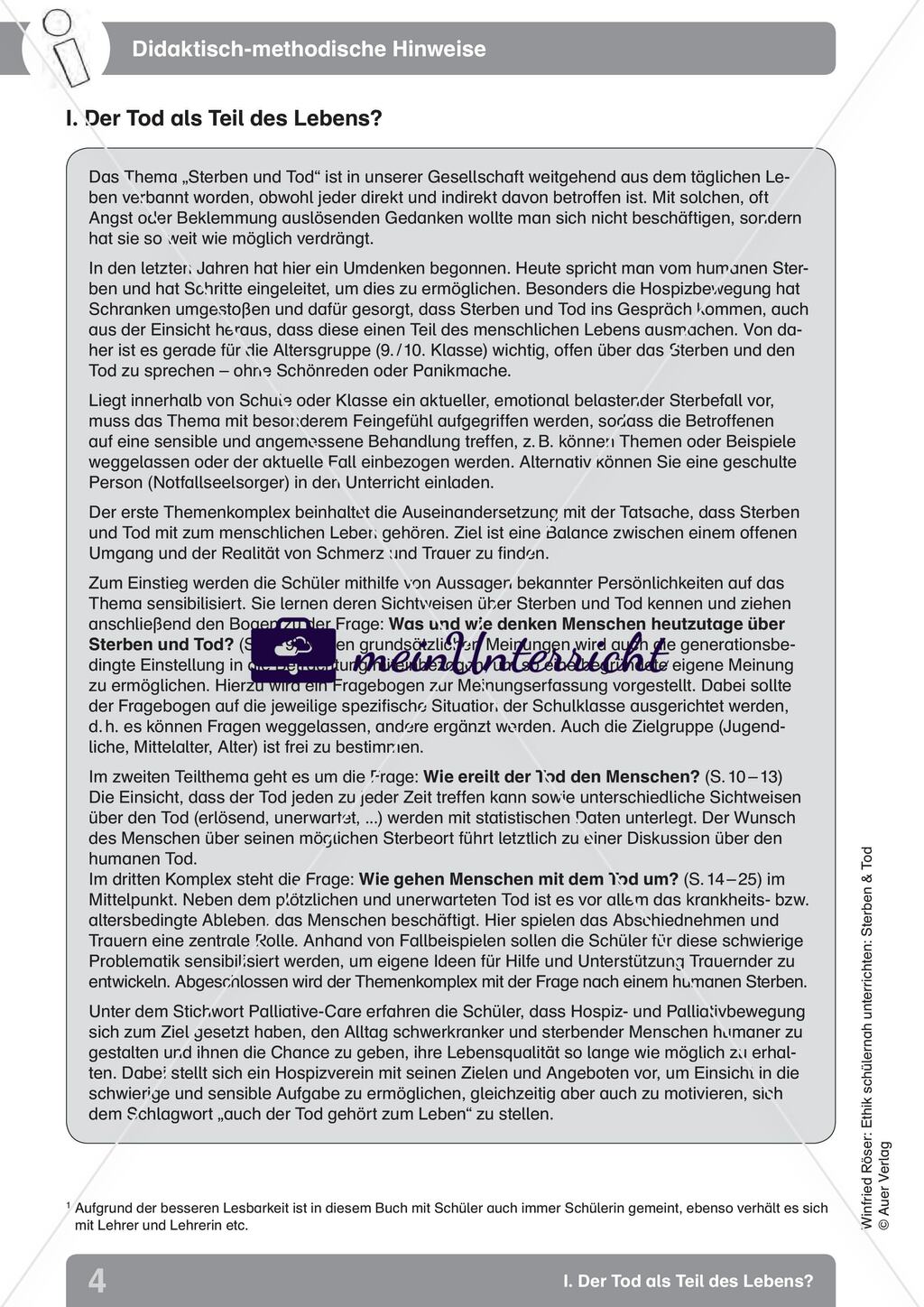 Der Tod als Teil des Lebens? – Teil 1 Preview 1