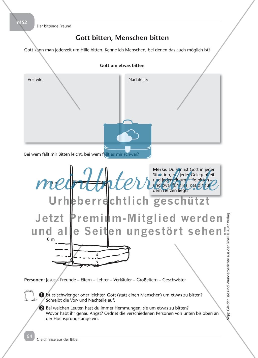 Gleichnisse Der bittende Freund (Lk 11,513) meinUnterricht