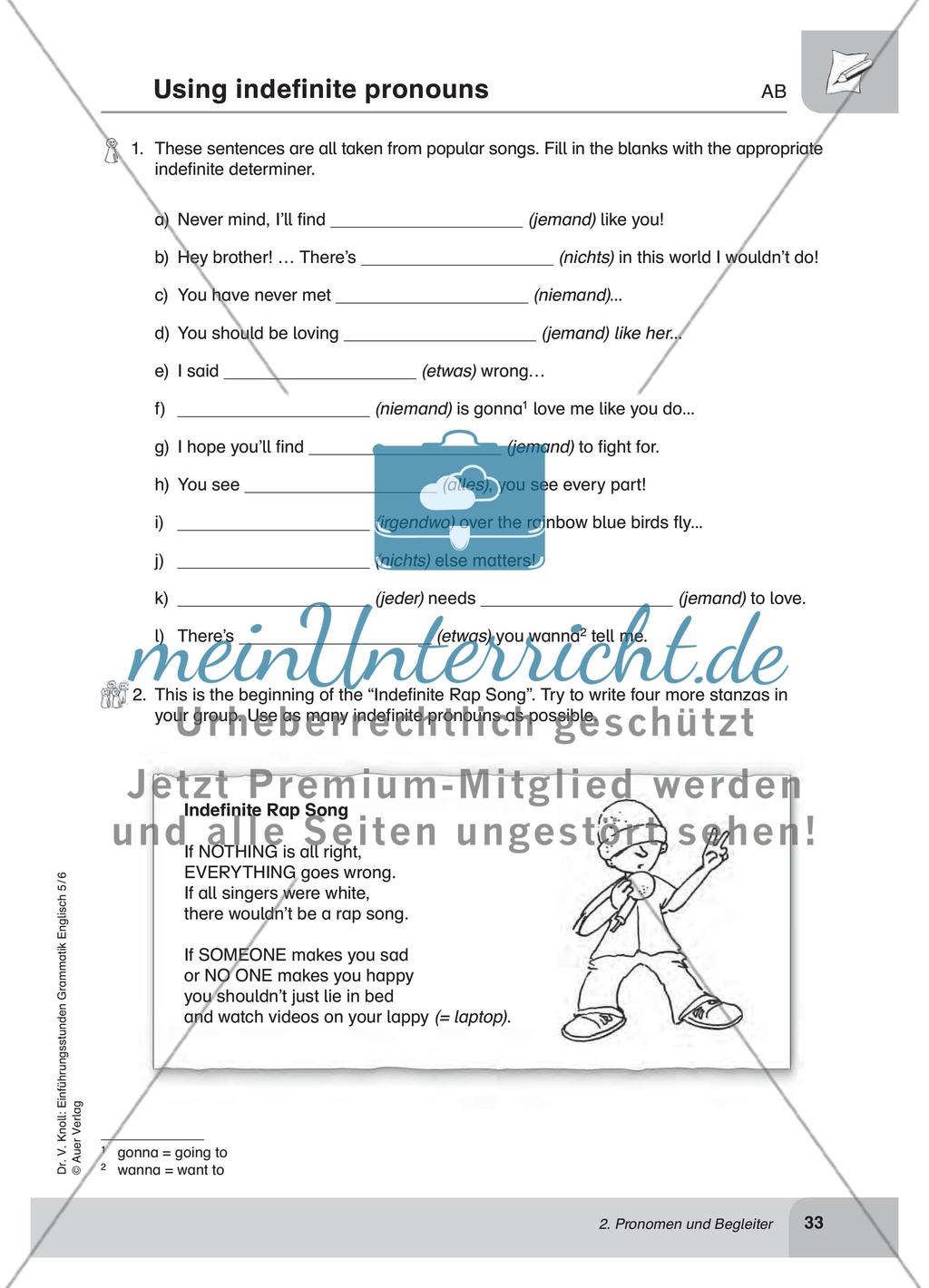 Pronomen und Begleiter Preview 14