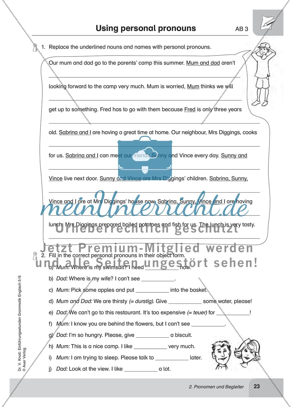 Pronomen und Begleiter Preview 4