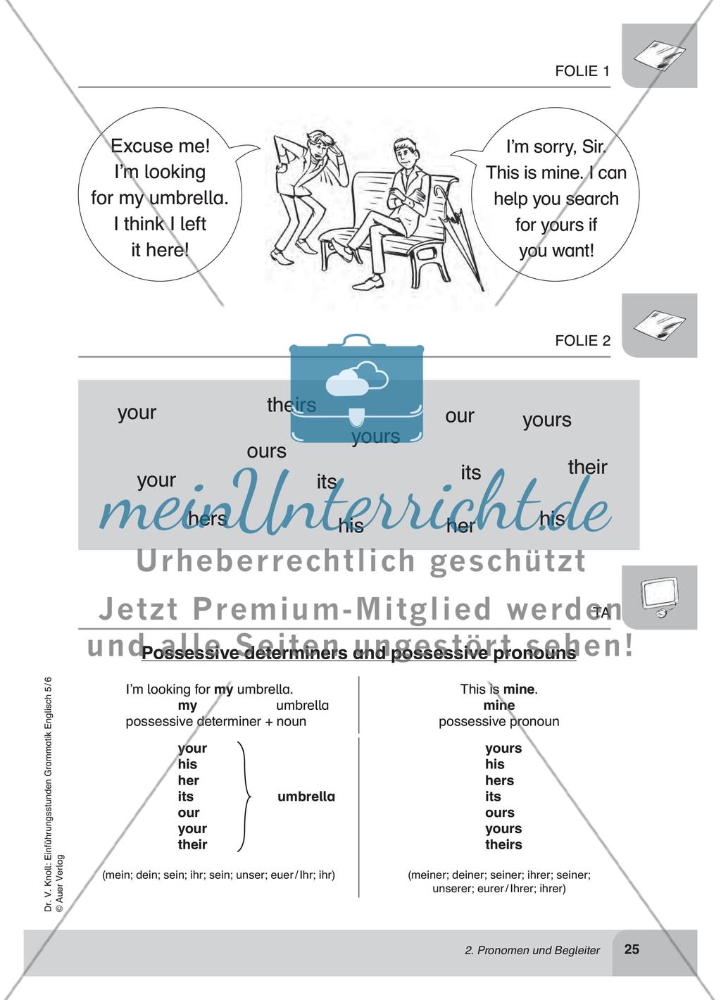Pronomen und Begleiter Preview 6