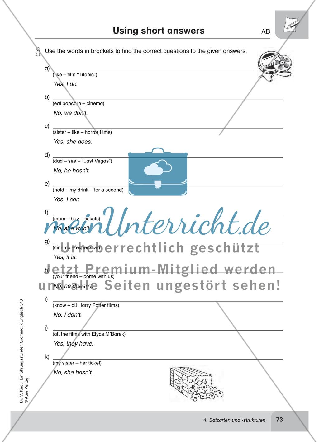 Satzarten und -strukturen Preview 17