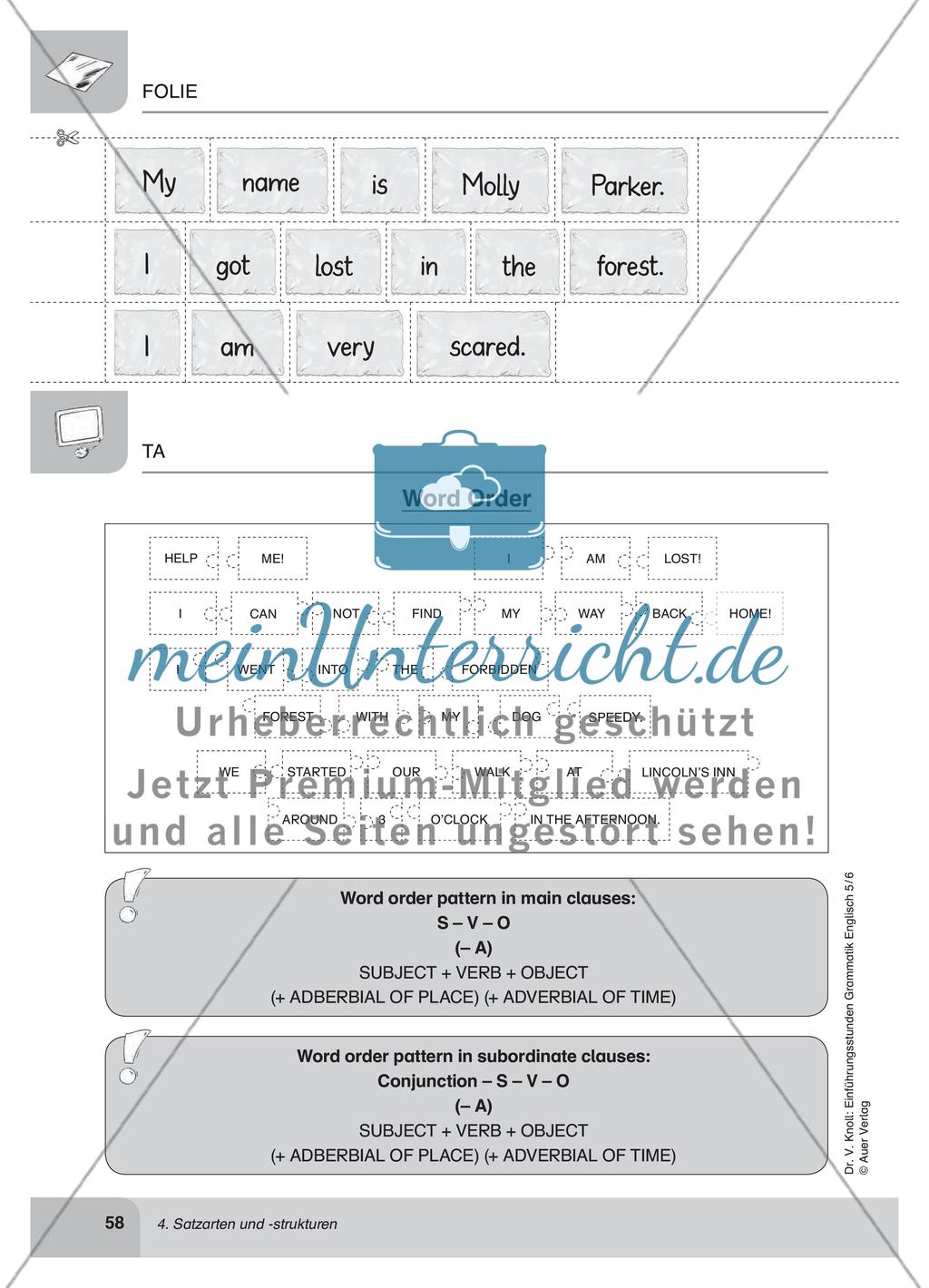Satzarten und -strukturen Preview 2