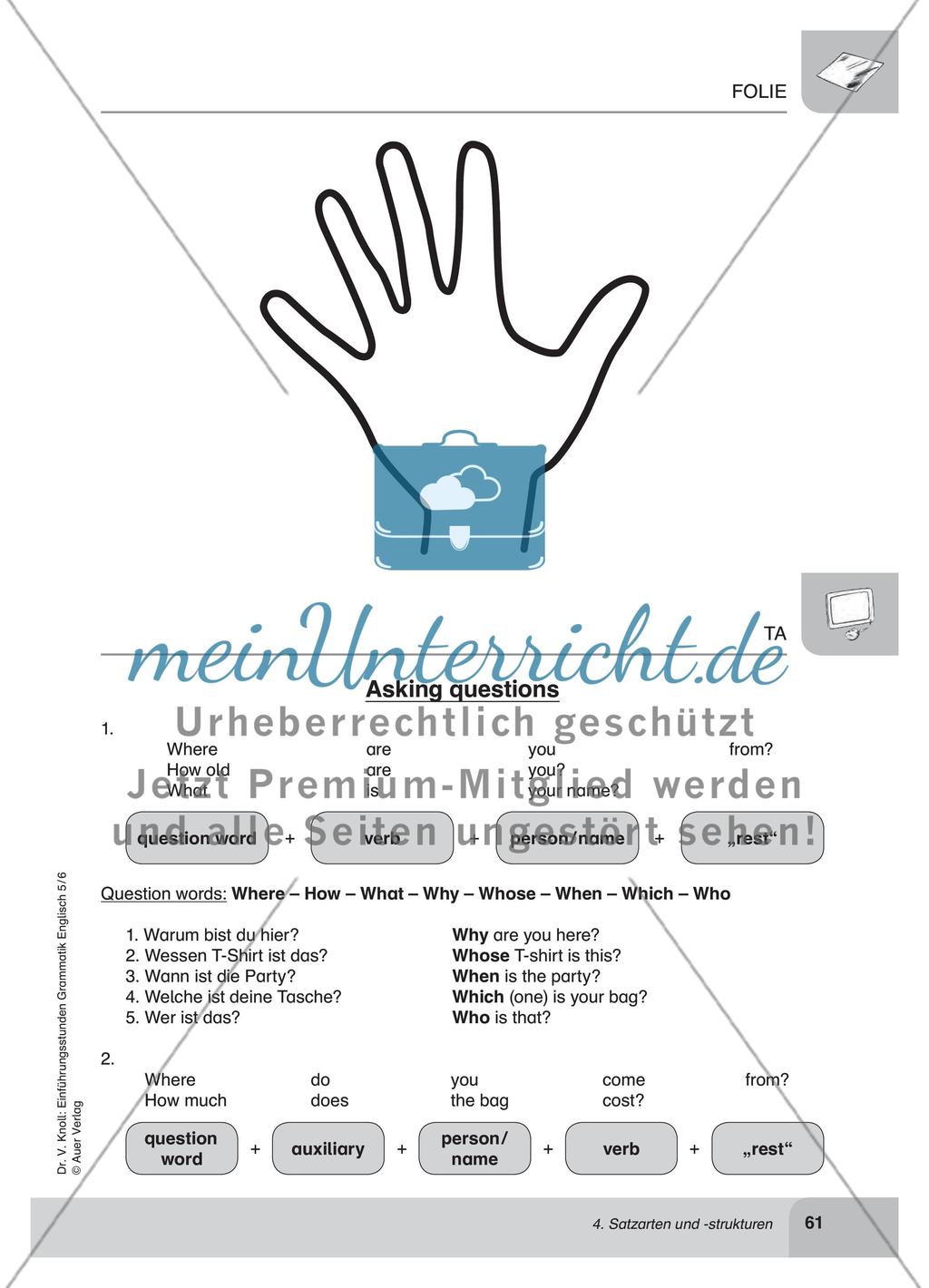Satzarten und -strukturen Preview 5