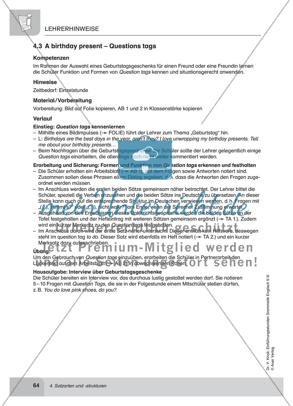 Satzarten und -strukturen Preview 8