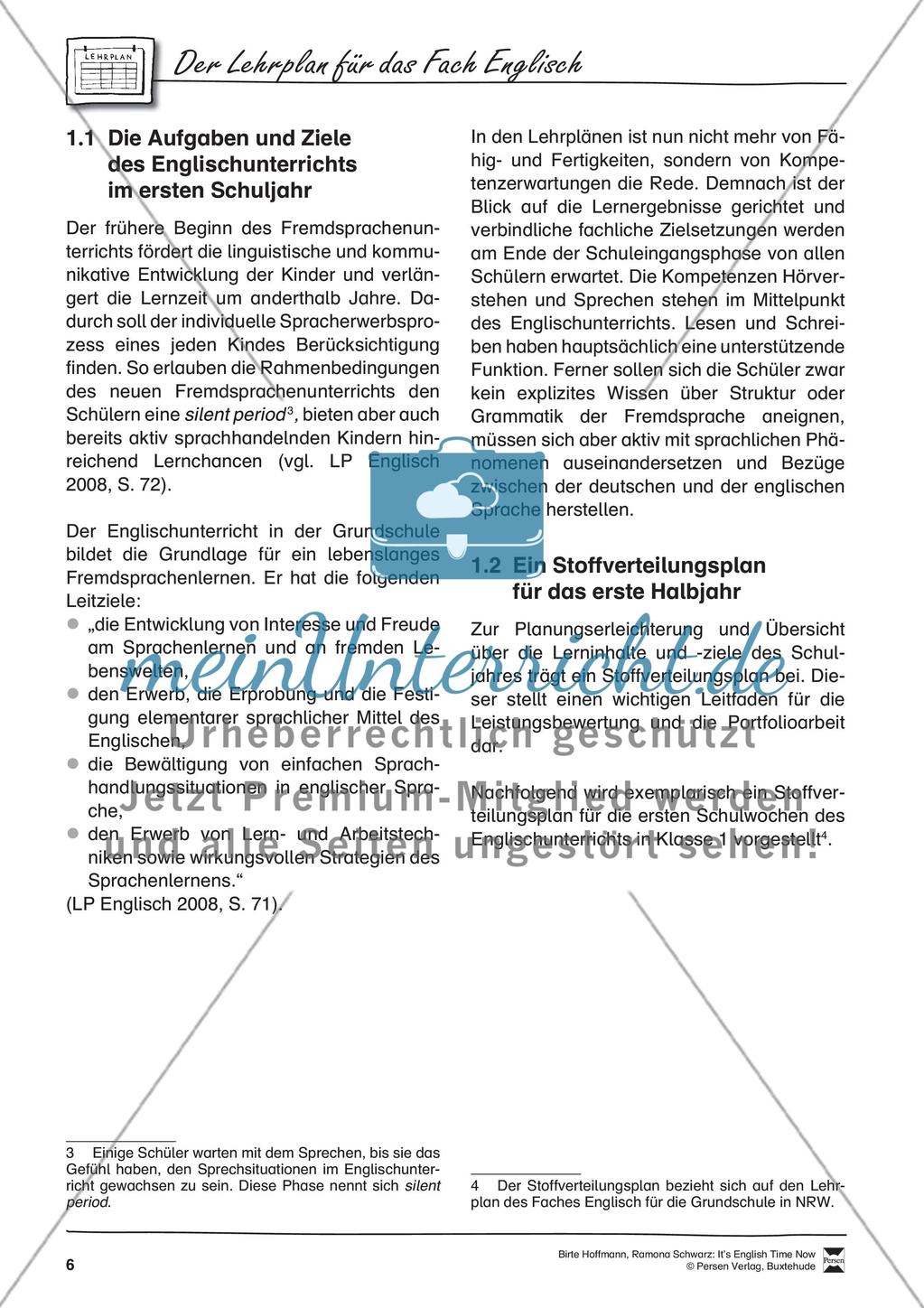 Der Lehrplan für das Fach Englisch Preview 1