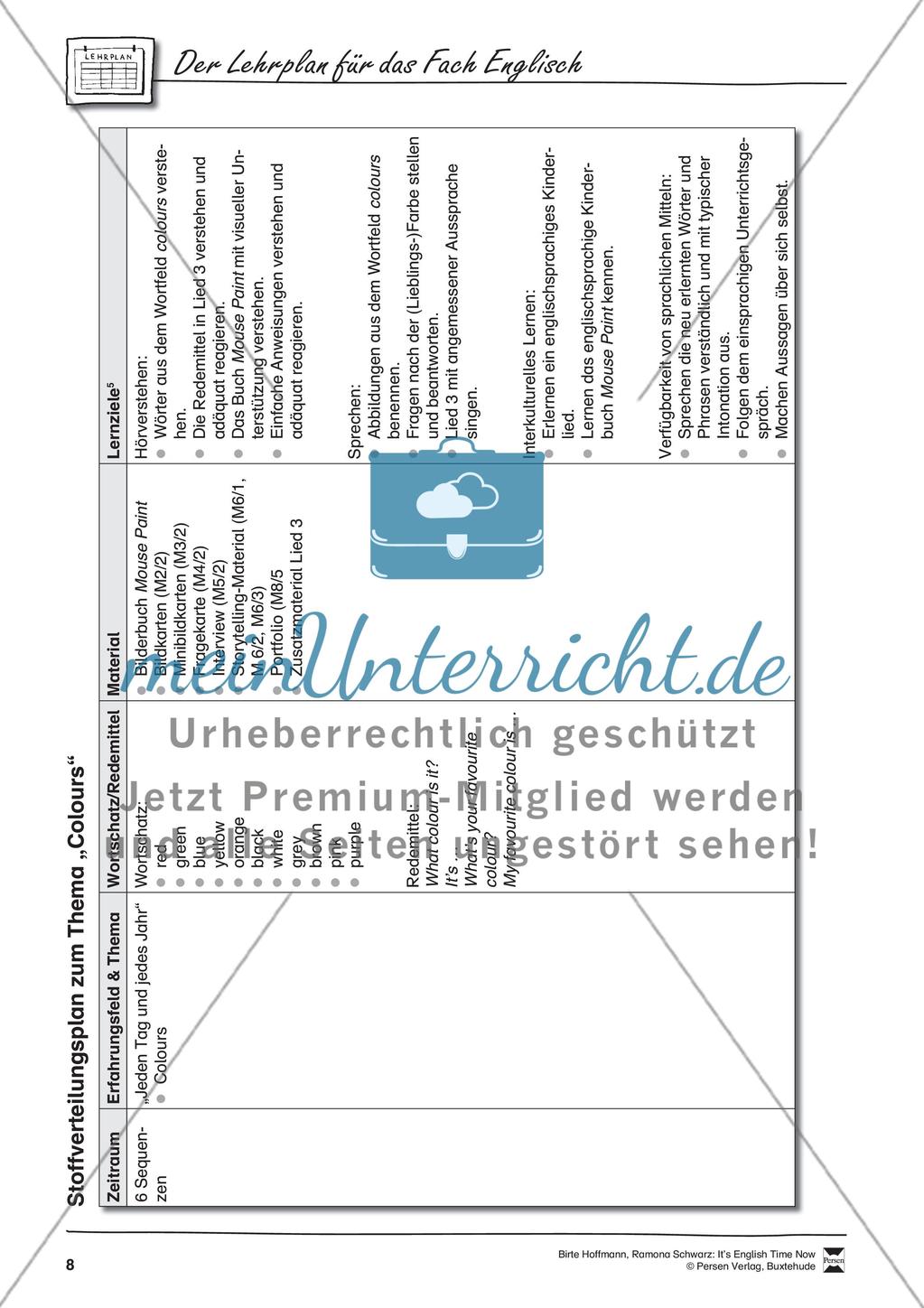 Der Lehrplan für das Fach Englisch Preview 3