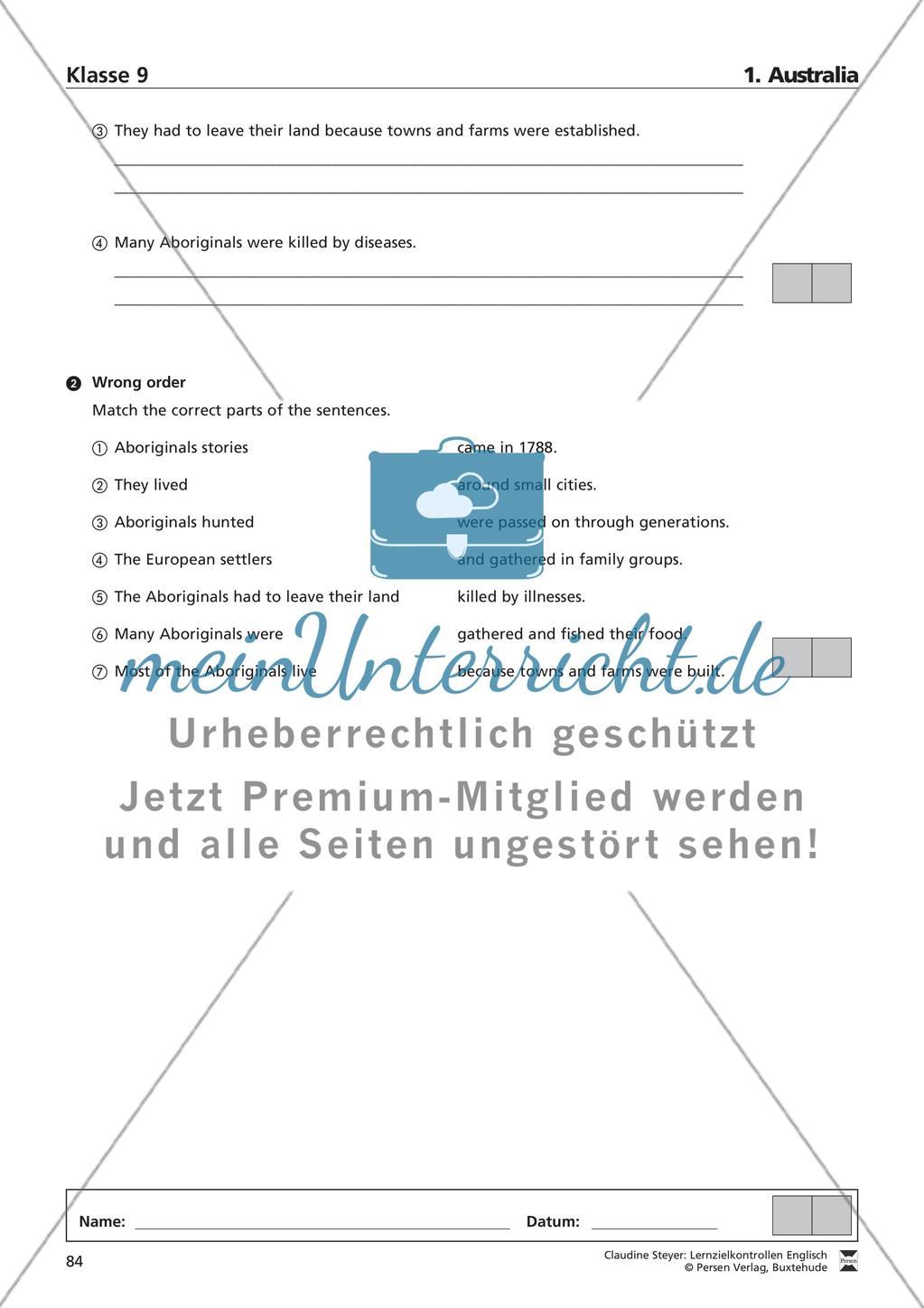 Lernzielkontrollen Englisch: Klasse 9 Preview 5