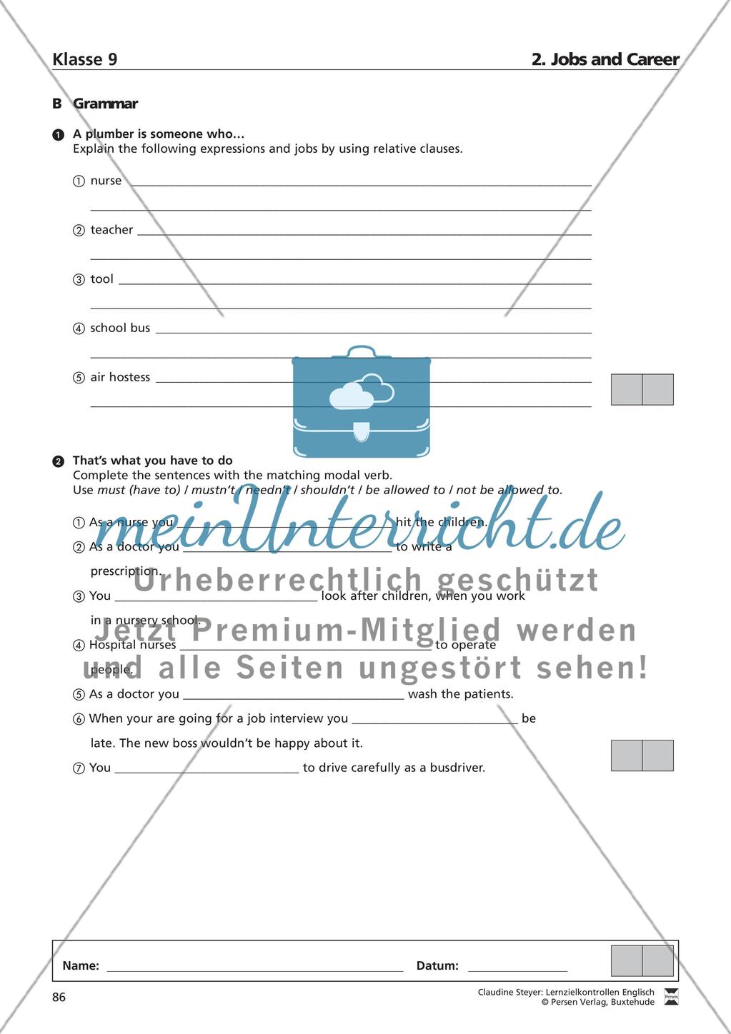 Lernzielkontrollen Englisch: Klasse 9 Preview 7