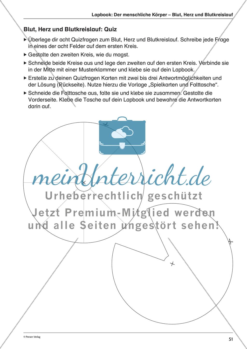 Lapbook: Der menschliche Körper – Blut, Herz und Blutkreislauf Preview 6