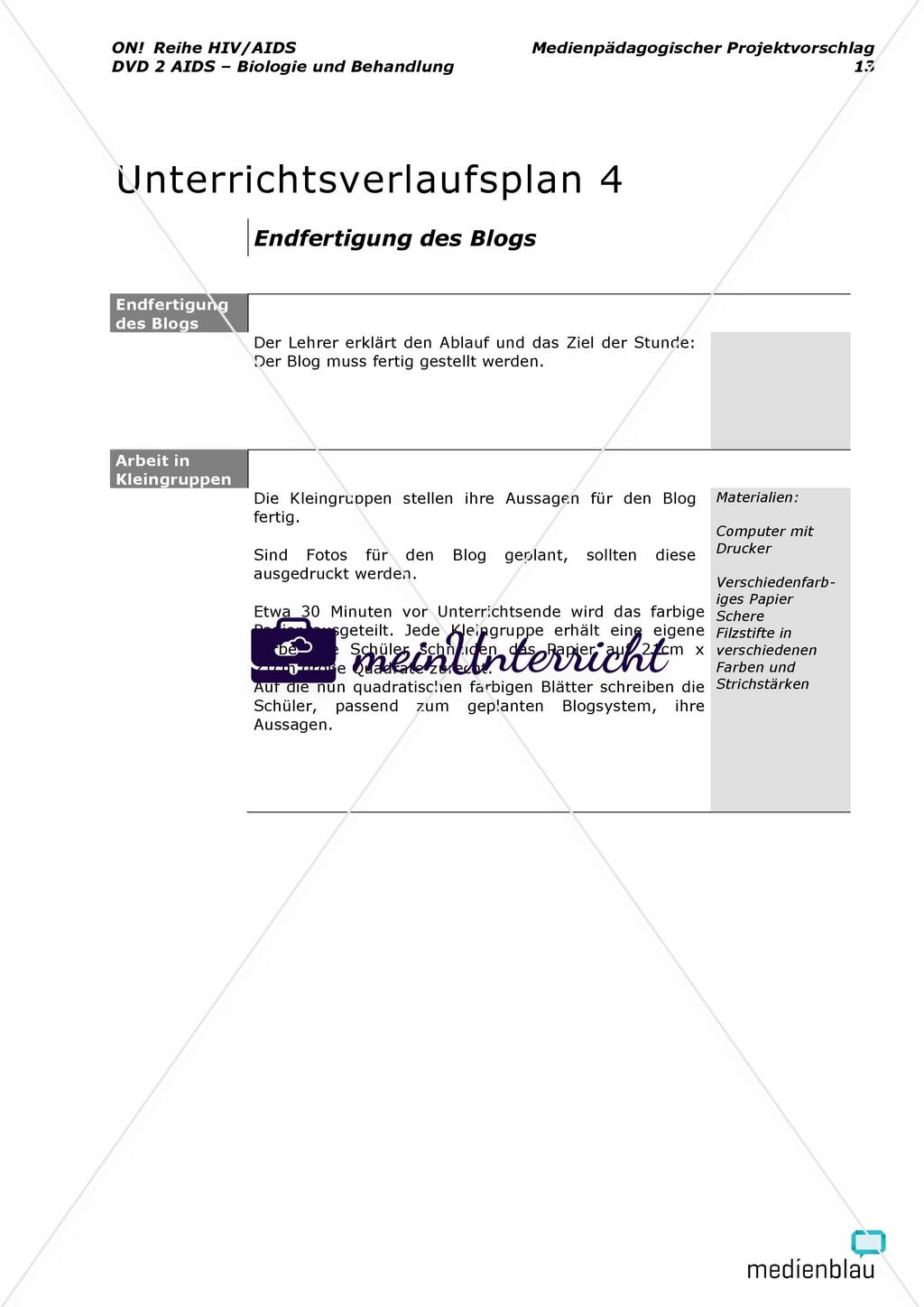 AIDS - Biologie und Behandlung - Projektvorschlag Preview 14