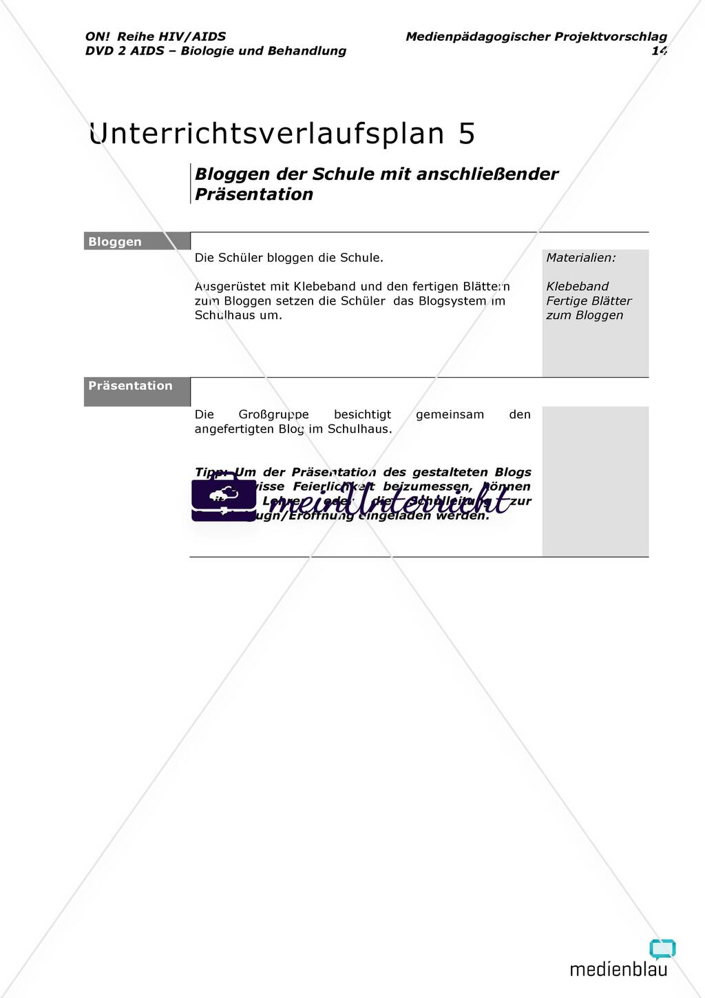 AIDS - Biologie und Behandlung - Projektvorschlag Preview 15