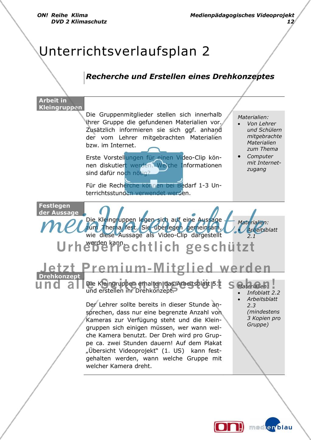 Klimaschutz - Interessen und Positionen - Projektvorschlag Preview 13
