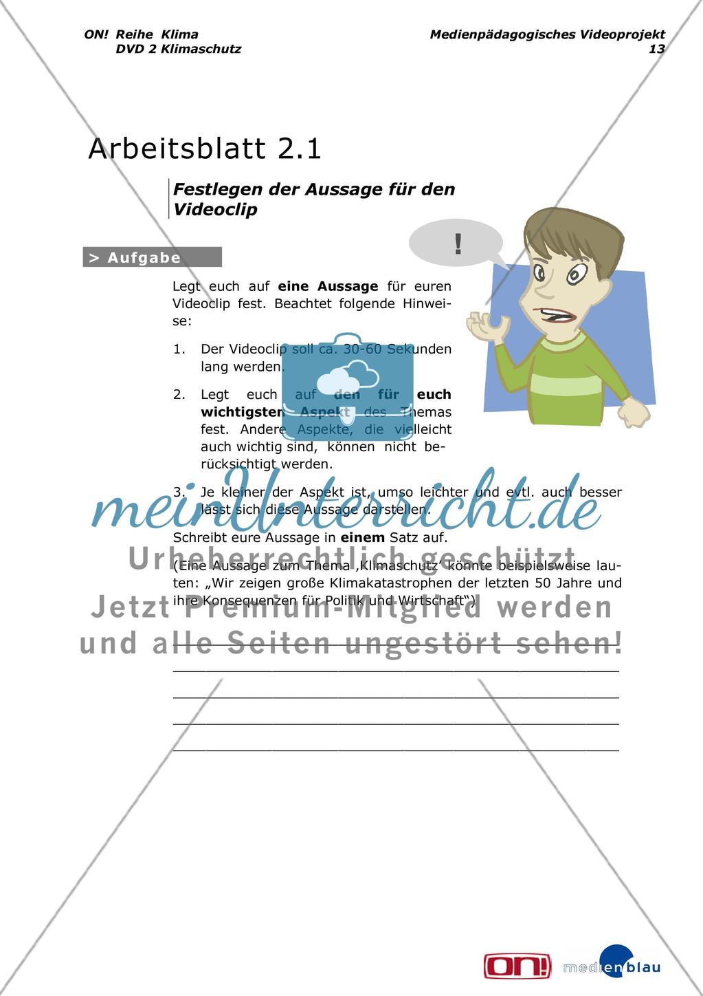 Klimaschutz - Interessen und Positionen - Projektvorschlag Preview 14