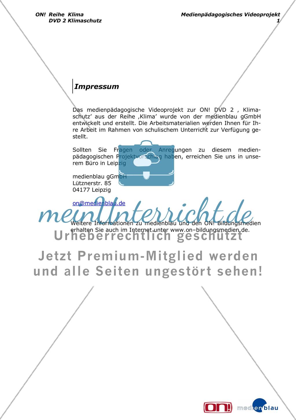 Klimaschutz - Interessen und Positionen - Projektvorschlag Preview 2