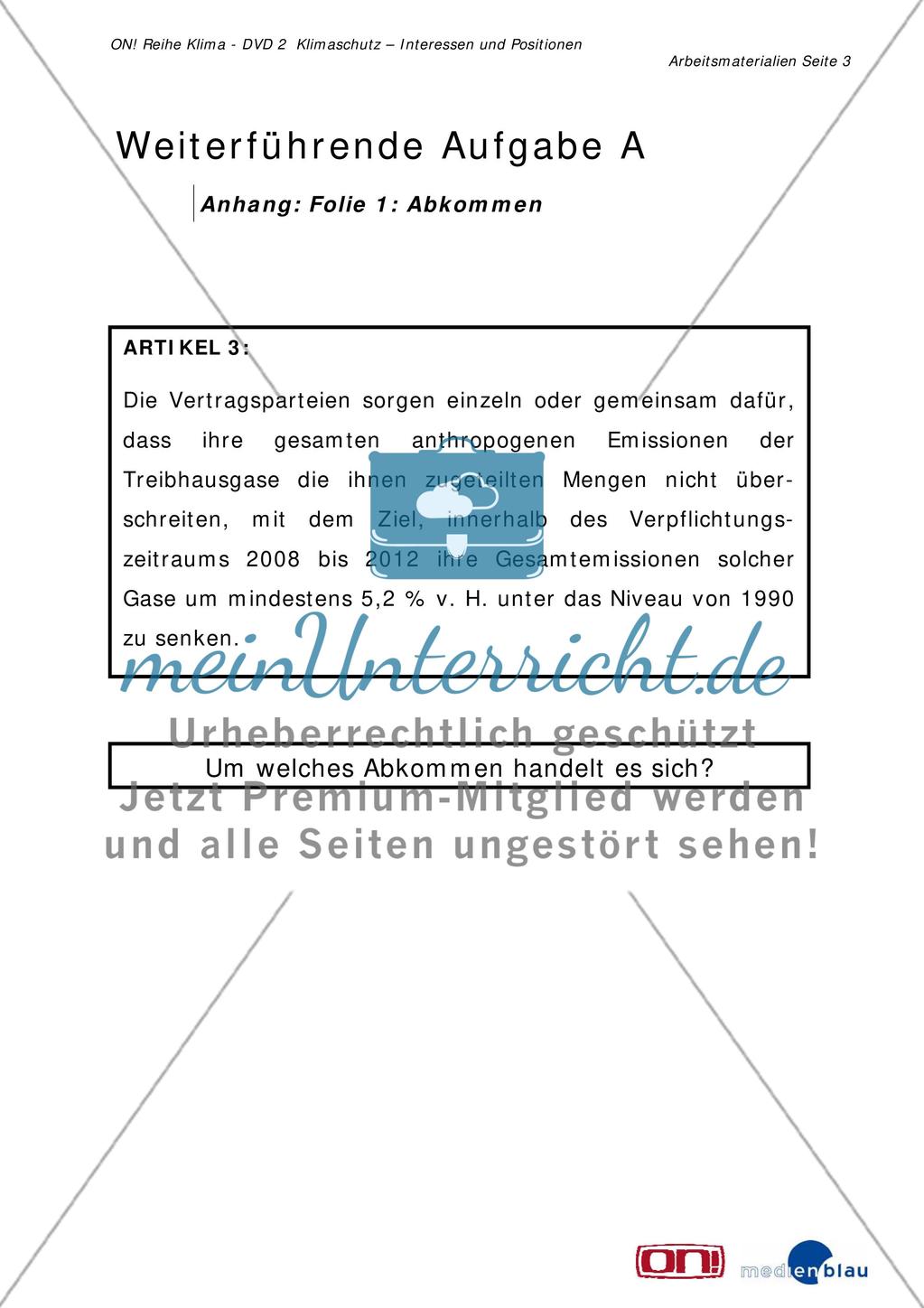 Weiterführende Aufgabe A: Nationale Klimapolitik Preview 3