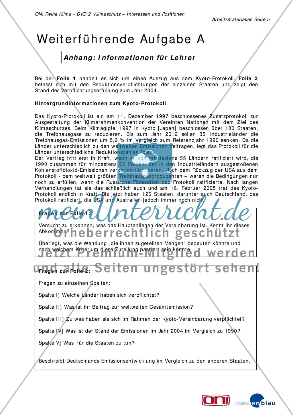 Weiterführende Aufgabe A: Nationale Klimapolitik Preview 5