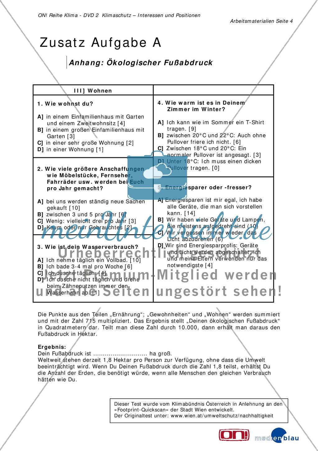 Zusatz Aufgabe A: Klimaschutz geht mich was an Preview 4