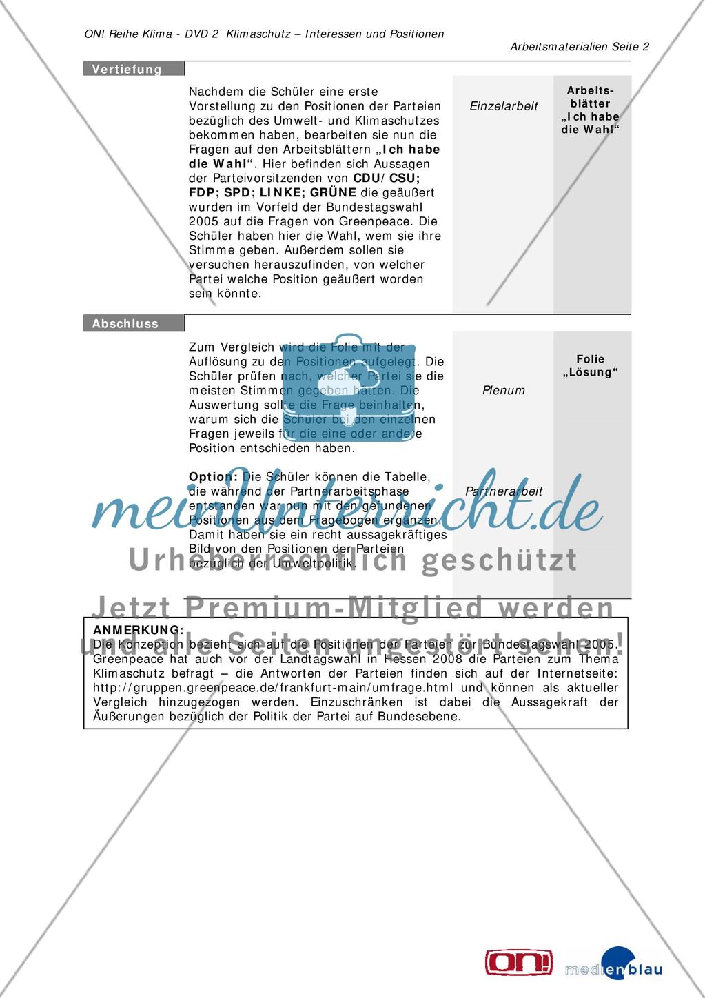 Zusatzaufgabe B: Umwelt- und Klimaschutz in deutschen Parteiprogrammen Preview 2
