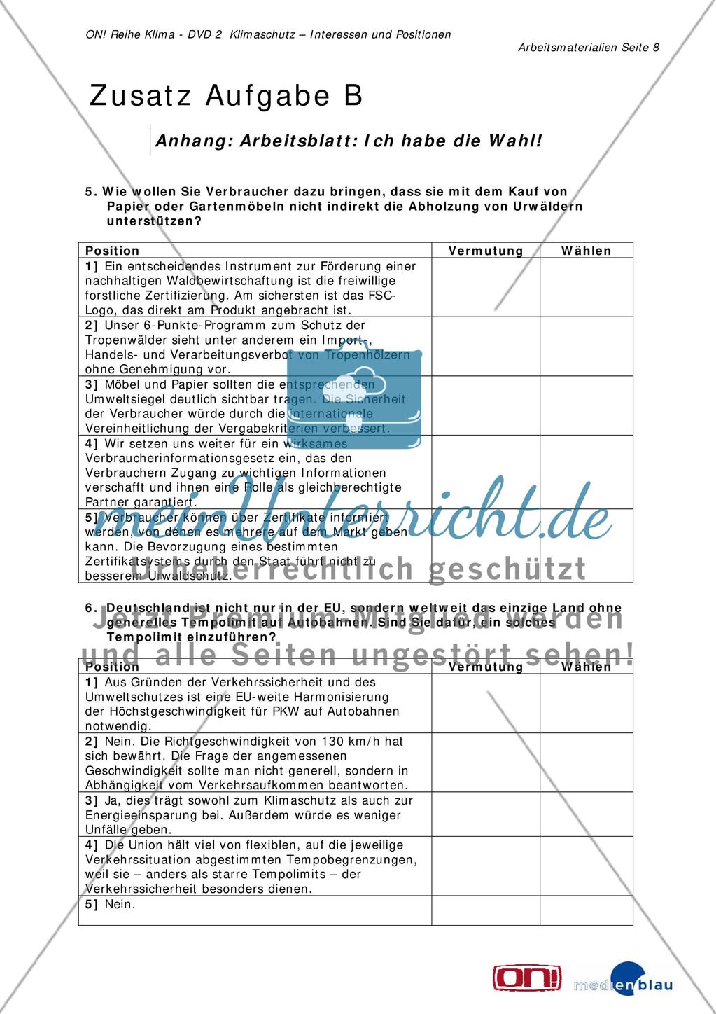 Zusatzaufgabe B: Umwelt- und Klimaschutz in deutschen Parteiprogrammen Preview 8