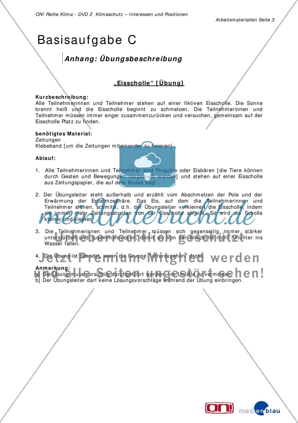 Basisaufgabe C: Klimawandel - Umgang mit Veränderungen Preview 3