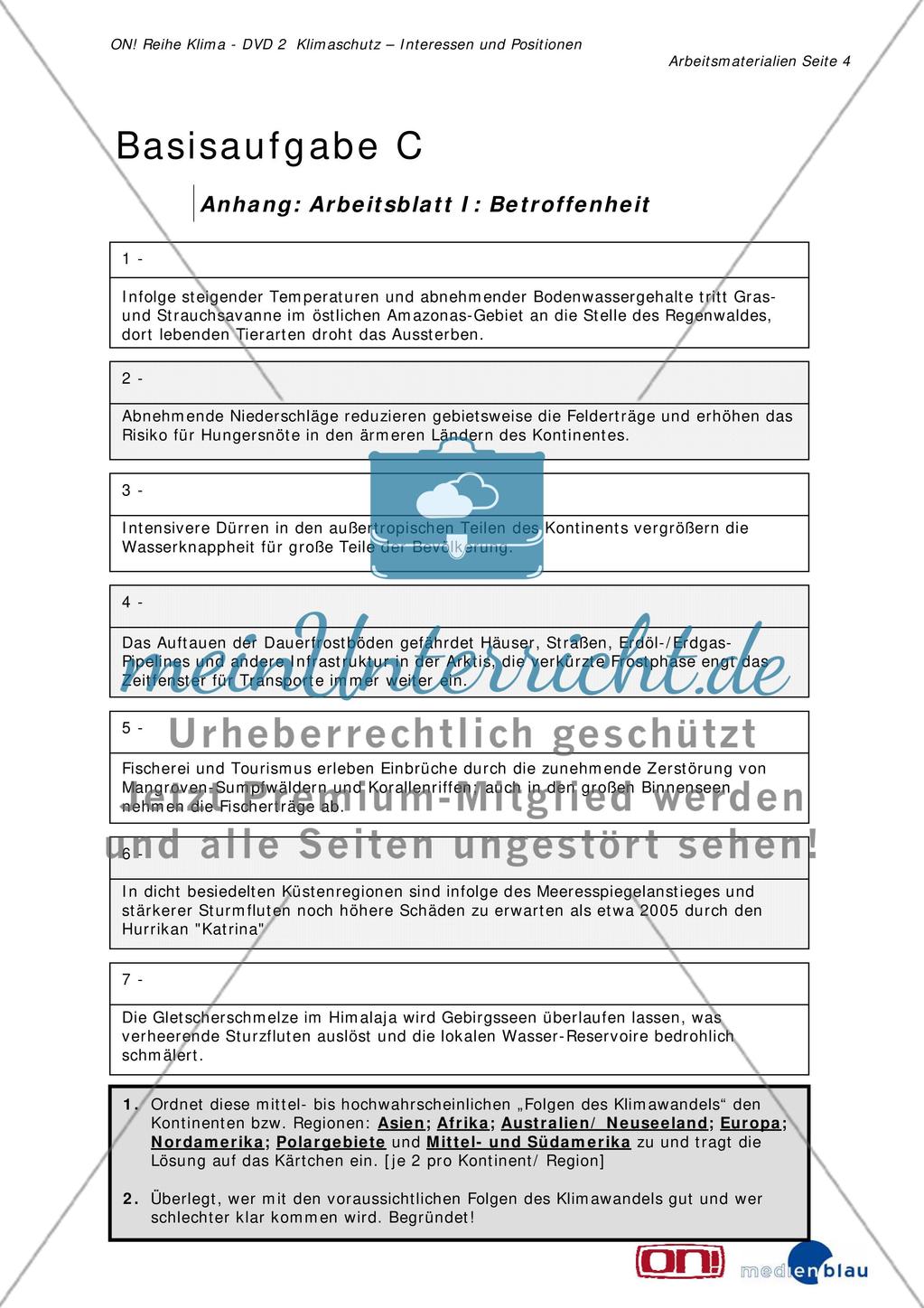 Basisaufgabe C: Klimawandel - Umgang mit Veränderungen Preview 4