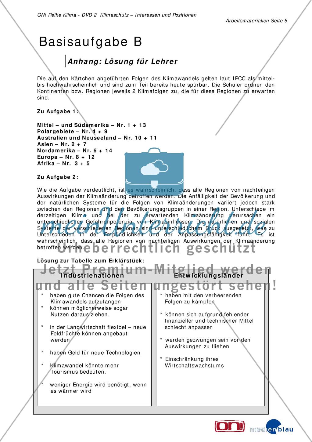 Basisaufgabe C: Klimawandel - Umgang mit Veränderungen Preview 6