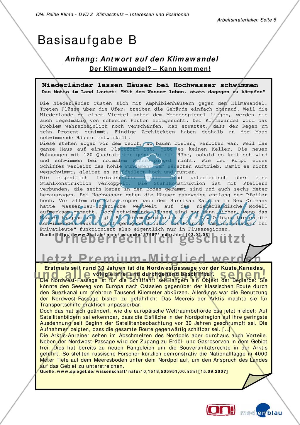 Basisaufgabe C: Klimawandel - Umgang mit Veränderungen Preview 8