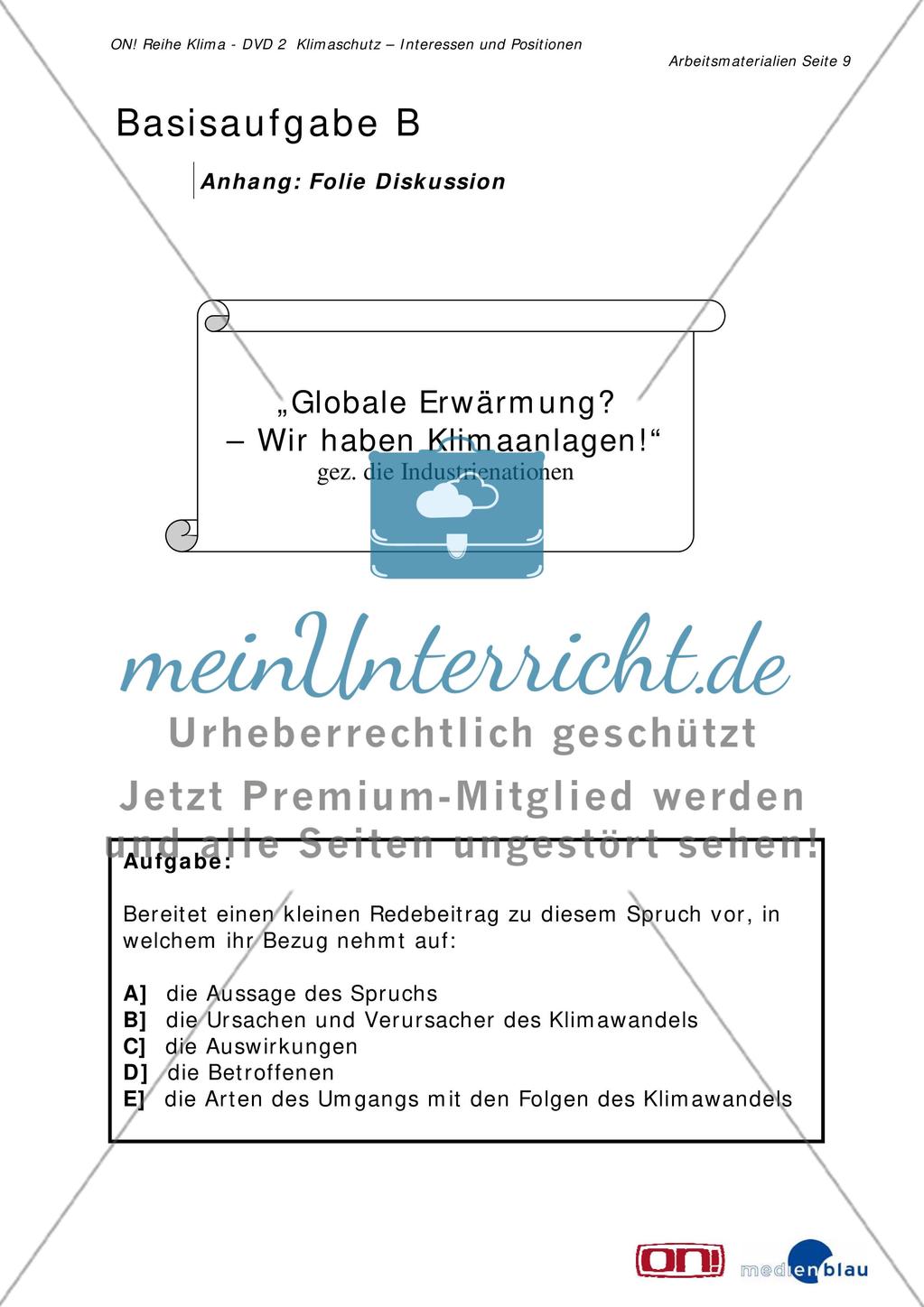 Basisaufgabe C: Klimawandel - Umgang mit Veränderungen Preview 9