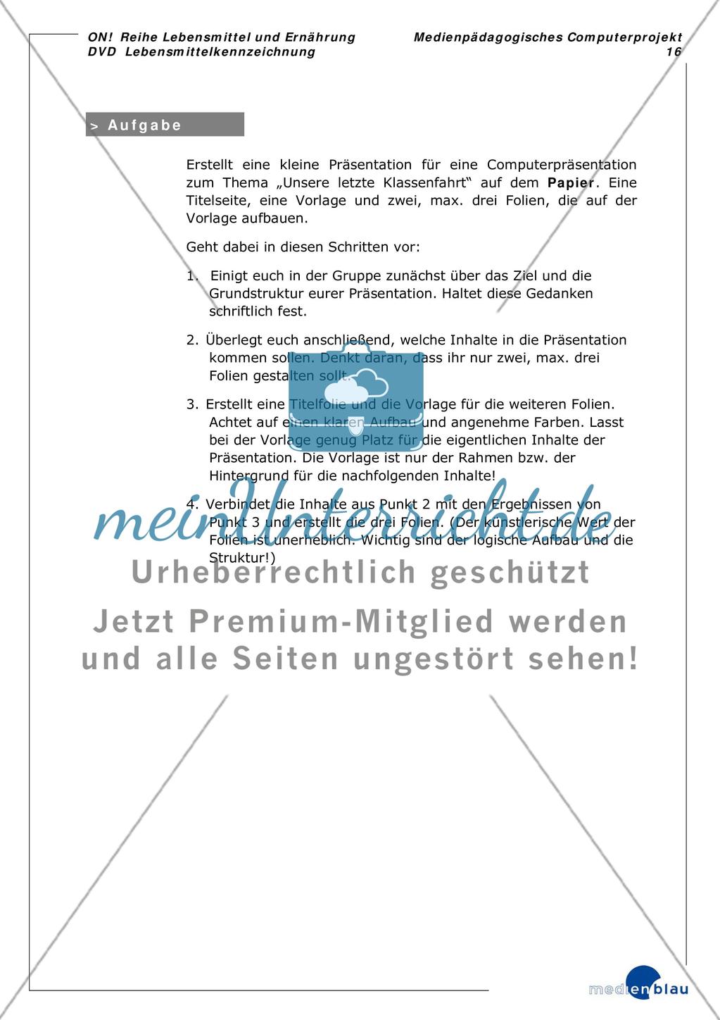 Lebensmittelkennzeichnung - Projektvorschlag Preview 17