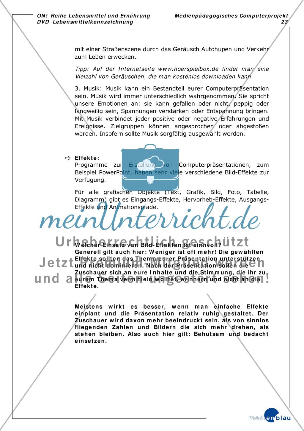 Lebensmittelkennzeichnung - Projektvorschlag Preview 24
