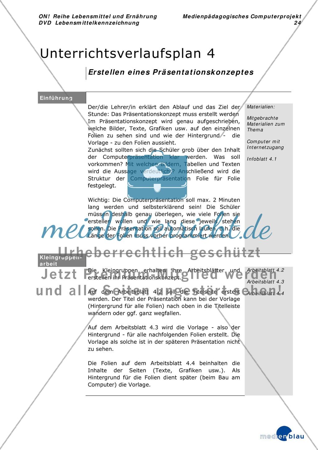 Lebensmittelkennzeichnung - Projektvorschlag Preview 25