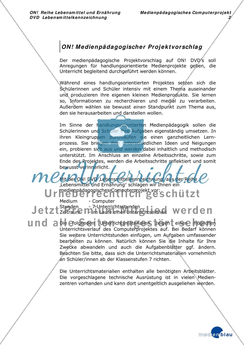 Lebensmittelkennzeichnung - Projektvorschlag Preview 3