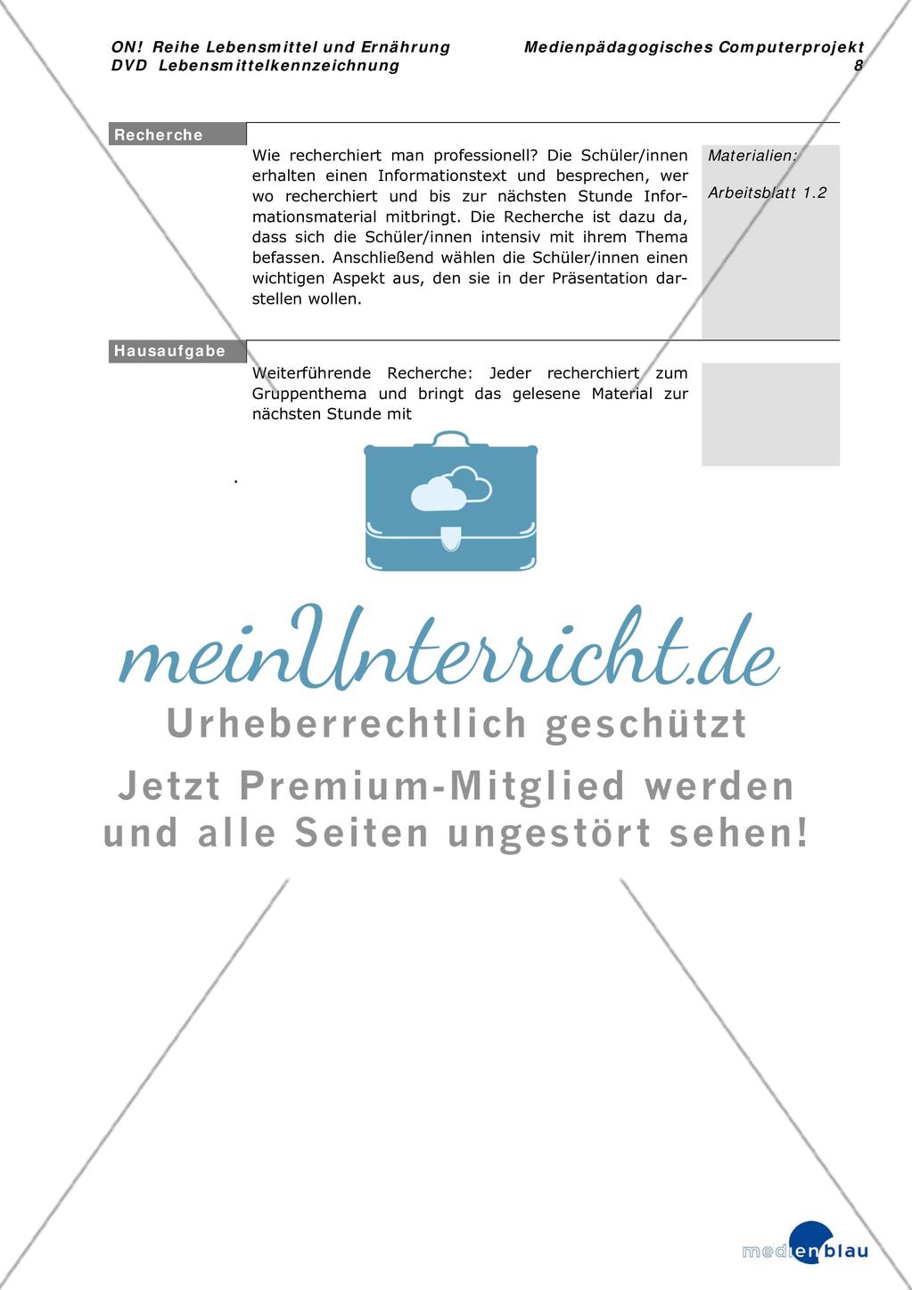 Lebensmittelkennzeichnung - Projektvorschlag Preview 9