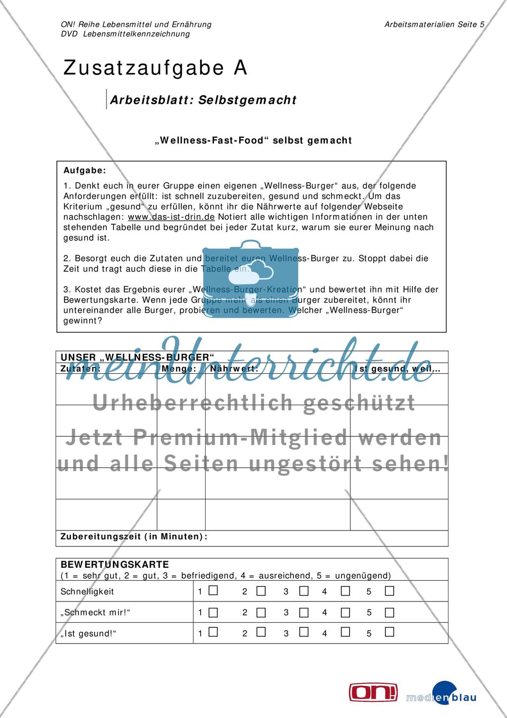 Zusatzaufgabe A: Fast Food vs. Wellness (Fast) Food Preview 5