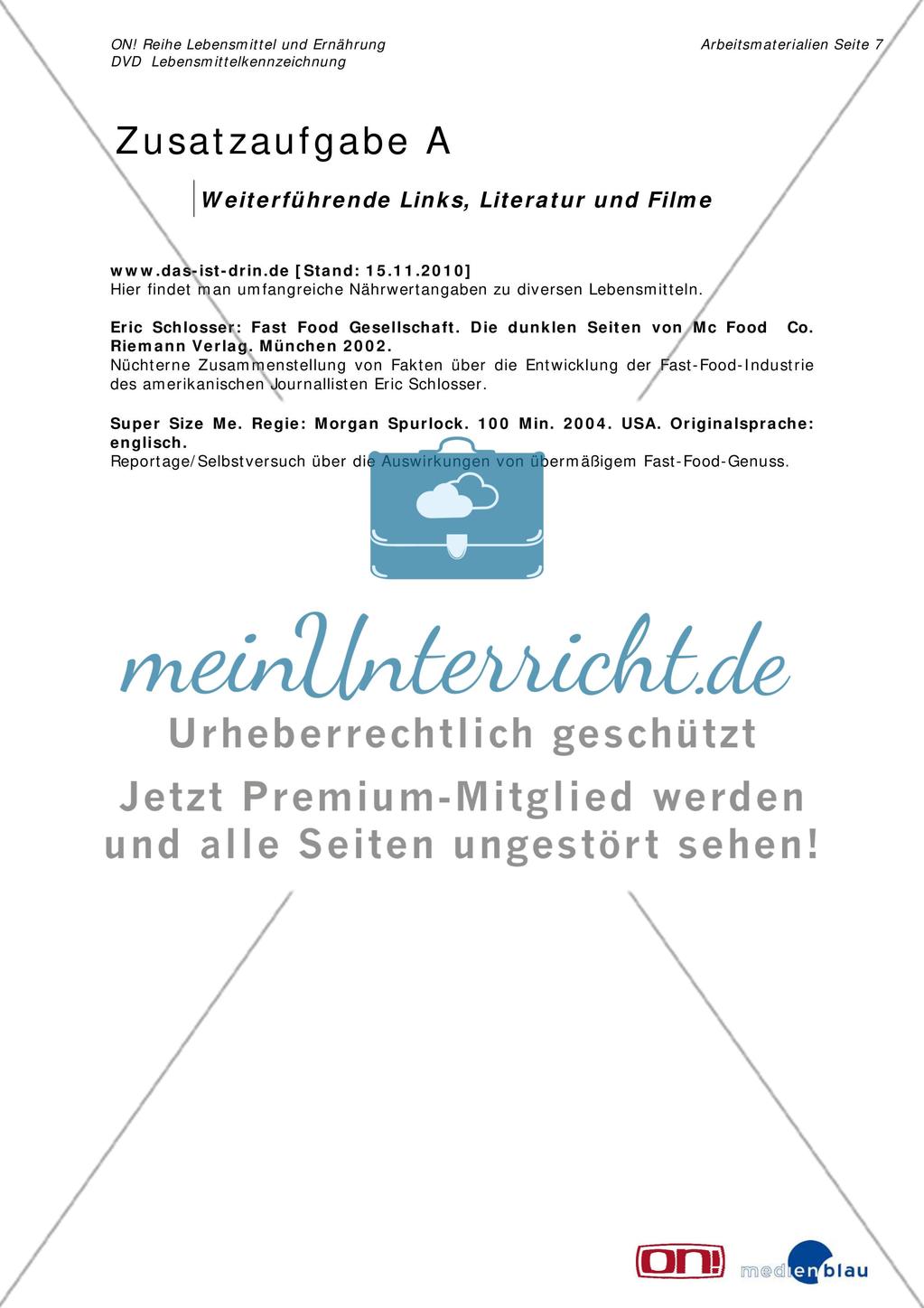 Zusatzaufgabe A: Fast Food vs. Wellness (Fast) Food Preview 7