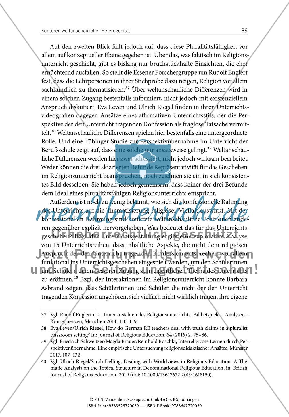 Konturen weltanschaulicher Heterogenität – religionssoziologische Perspektiven auf die weltanschaulichen Profile religiöser und säkularer Jugendlicher angesichts zunehmender Konfessionslosigkeit Preview 14